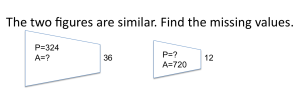 geometry SAT question of the day similar polygons trapezoids ratio of perimeter corresponding side lengths ratio of areas